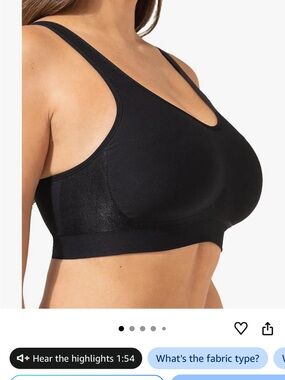 2 new Truekind Daily Comfort Wirefree Shaper Bra - Black